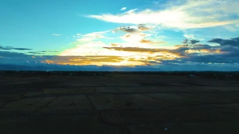 Sunset - Aerial View By a Drone Moving Leftwards Stock Footage 250582872
