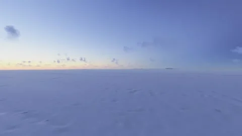 Sunset aerial view of the snow at Pine Island Glacier. Antarctica 库存影片 330279911