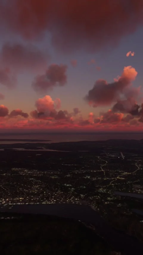 Sunset Aerial View of St. John's Newfoundland. Canada Stock Footage 284489838