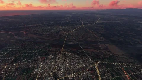 Sunset aerial view of Xiluo Bridge in Yunlin County. Taiwan Video stock 271733205