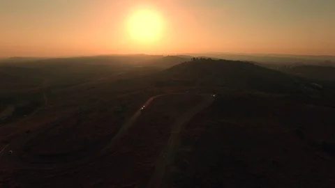 Sunset in Africa (Aerial) Stock Footage