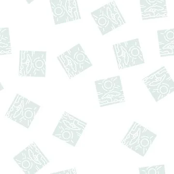 Sunset african glyph seamless pattern Stock Illustration