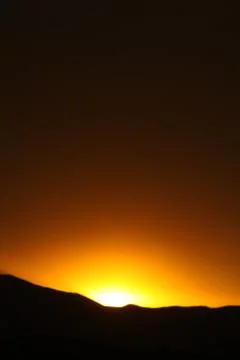 Sunset After the Forest Fire Stock Photos