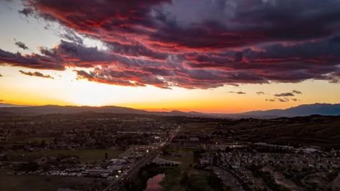 Sunset After The Rain Stock Photos