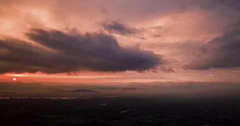 Sunset after storm Hudson Valley Stock Footage 246333325