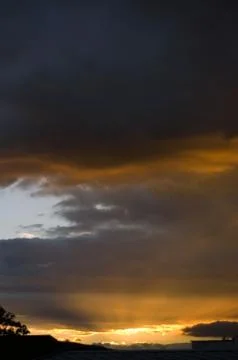 Sunset after storm Stock Photos