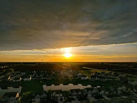 Sunset after the storms Foto stock