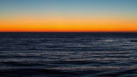 Sunset Afterglow Over the Ocean Video stock 76693372