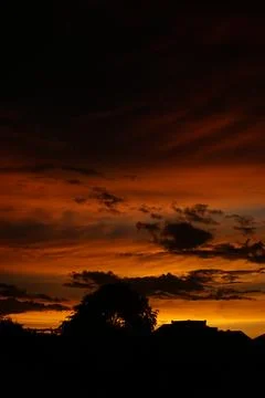 Sunset in the afternoon Stock Photos