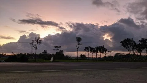 Sunset in the afternoon Stock Photos
