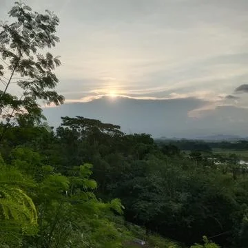 Sunset in the afternoon Stock Photos