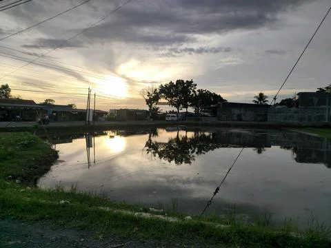 Sunset in the afternoon Stock Photos
