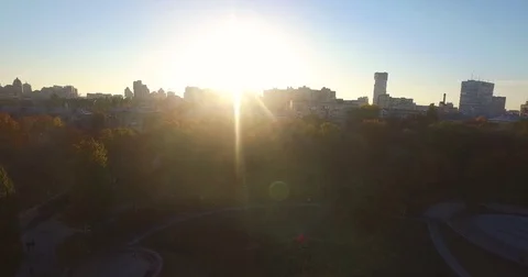 Sunset from the air Stock Footage 71409489