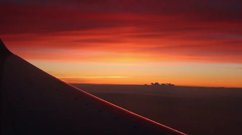 Sunset in air plane Stock Footage 41137293