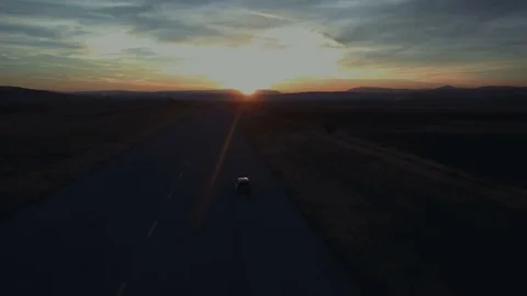 Sunset at air strip Stock Footage 81615469