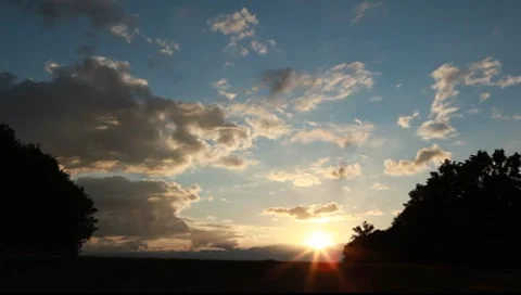 Sunset airplaine flyby Stock Footage 8564543