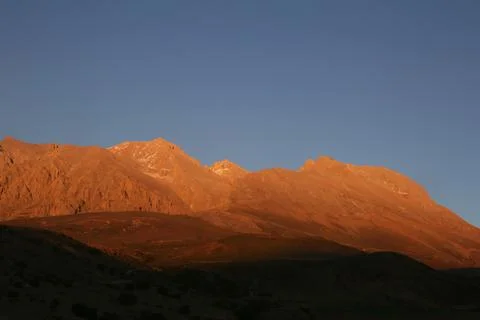 Sunset at Aladaglar Mountain Range Stock Photos