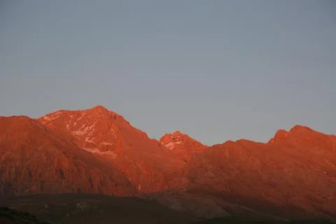 Sunset at Aladaglar Mountain Range Stock Photos