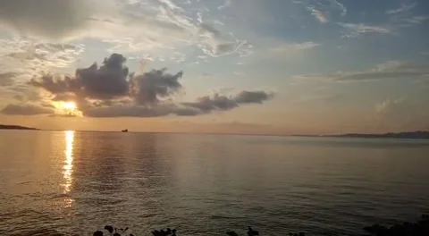 Sunset at Alar Amurang Beach Stock Footage 243237044