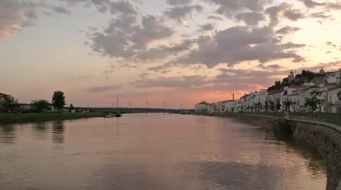 Sunset in Alcacer do Sal Stock Footage 48027794