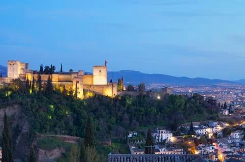 Sunset in alhambra Фото
