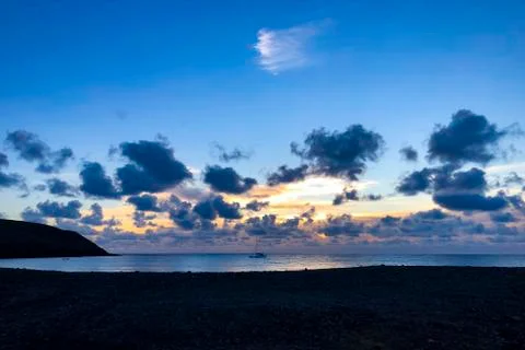 Sunset along the coast Stock Photos