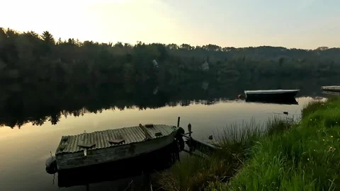 Sunset along the Ticino River Stock Footage 307798082