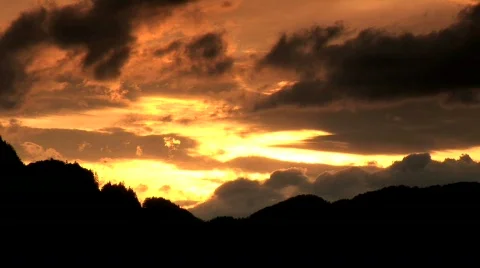 Sunset in the alps Stock Footage 106698
