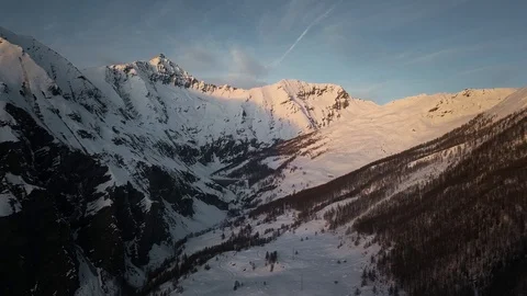 Sunset in the Alps Stock Footage 121164041