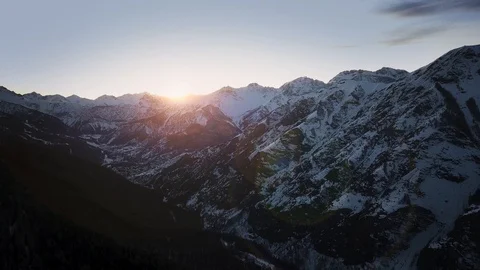 Sunset in the Alps Stock Footage 121164209