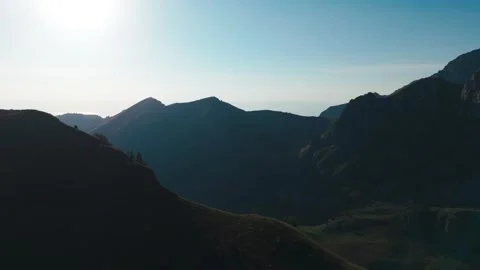 Sunset in the Alps Stock Footage 318786842