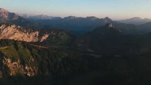 Sunset in the Alps Stock Footage 318786849