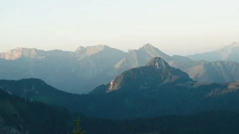 Sunset in the Alps Stock Footage 318792805