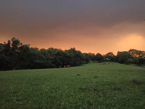 Sunset, also known as sundown. Stock-Fotos