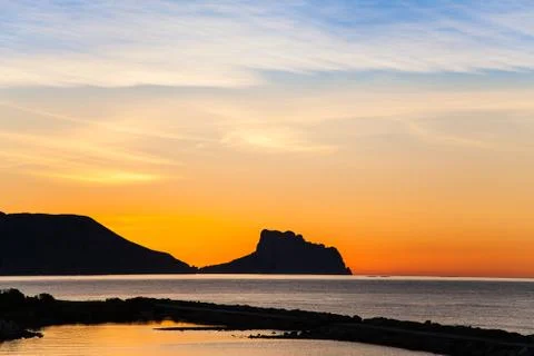 Sunset in Altea, Spain Foto stock