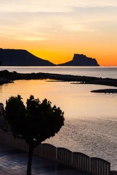 Sunset in Altea, Spain Foto stock