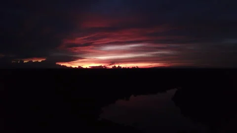 Sunset in the Amazon Video stock 254016321