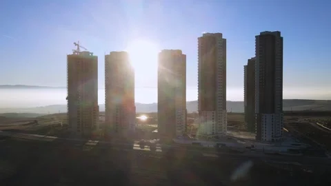 Sunset Among Skyscrapers 스톡 동영상 332704087