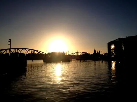 Sunset  Amsterdam Stock Photos