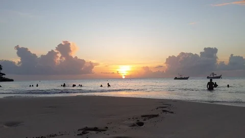SUNSET and BEACH Stock Footage