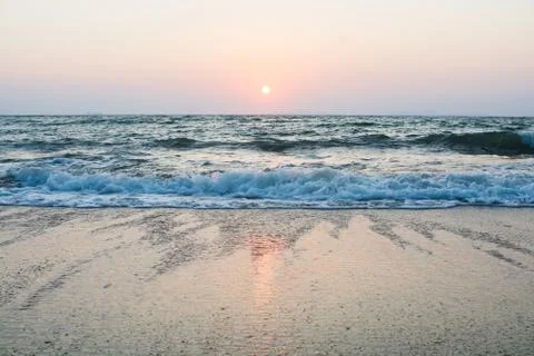 Sunset and the beach Stock Photos