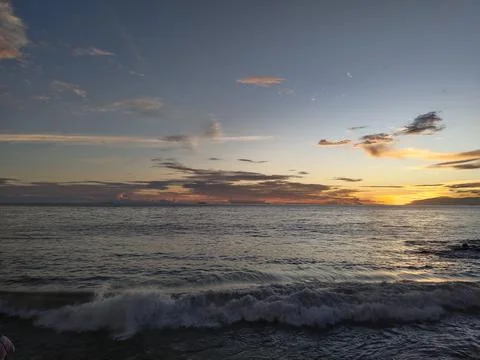 Sunset and beach Stock Photos