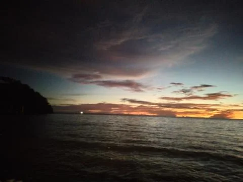 Sunset and beach Stock Photos