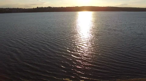 Sunset and beach. Shooting quadrocopters Stock Footage 67487740