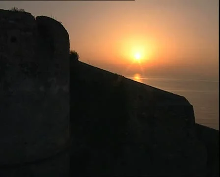 SUNSET and castle 動画素材 12575206