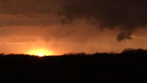 Sunset and Cloud Stock Footage 335654423