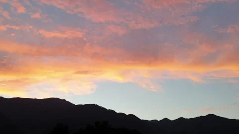 Sunset and clouds of amazing and mysterious colors2 Stockbeeldmateriaal 256894904