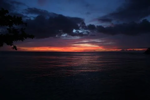 Sunset and clouds in Boracay Stock Photos
