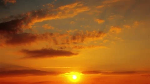 Sunset and clouds Video stock 8838376