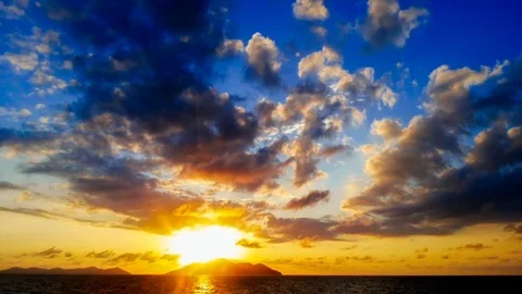 Sunset and Clouds Stock Footage 122117795